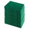 Stack of 18 Lola Pot Brite green heavy-duty scouring pads for kitchen pots, pans, and cookware cleaning