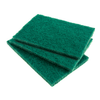 Lola Pot Brite Scouring Pads 3-pack - three standard green scouring pads stacked for dish and kitchen cleaning