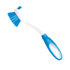 Lola Pro Dish Brush No. 530 blue and white plastic dish brush with ergonomic oval grip handle and blue poly fiber bristles