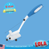 Lola Pro Utility Dish Brush dimensions infographic: 12 in length, 3.25 in wide, 3 in deep, 1.5 in tall head, 5 Year Guarantee
