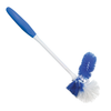 Lola Pro Euro Bowl Brush with blue rubber-grip handle, white stem, dual-action blue and white poly fiber head and under-rim angled scrubber