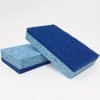 Lola Natural Cellulose Scrub Sponges 2-count, blue cellulose sponge with dark blue fiber scrubber
