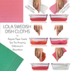 Lola Swedish Dish Cloths vs regular paper towels side-by-side absorption comparison, cloth absorbs liquid as paper towel disintegrates