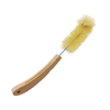 Lola Eco Clean Bamboo Bottle Brush, eco-friendly dish brush with bamboo handle and yellow recycled fiber bristles