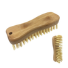 Lola Eco Clean Bamboo Scrub Brush with large bamboo handle, natural tampico bristles, and two sizes shown