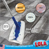 Lola dry sweeping cloth, 8.13 x 11 inches, attached to a mop for cleaning wood, tile, and vinyl floors