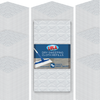 Bulk case hero for Lola Dry Sweeping Cloth Refills with three stacks of white embossed cloths and label: Do Not Flush, compare to Swiffer