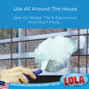 360 duster for dusting window blinds, use all around the house, safe on wood, tile, and electronics