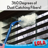 360 Extender Duster with 360 degrees of dust-catching fibers cleaning window blinds and hard-to-reach areas