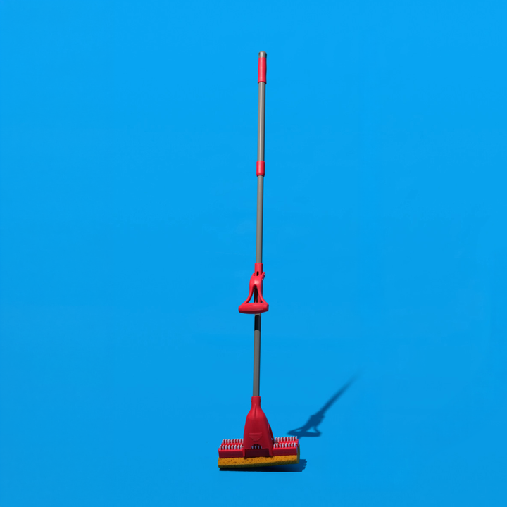 Lola Pro Amazin Sponge & Scrubber Roller Mop, w/ Ergonomic Comfort Rubber Grip
