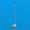 Cotton Deck Mop - 12 oz. w/ Coated Steel 48" 4-Piece Threaded Handle