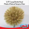 Lola bottle brush with 2.75-inch natural Tampico bristle head and full wire-mounted bristle ball