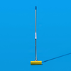 SqueezeMatic Butterfly Sponge Mop, 9" Wide Head and 48" Long Steel Handle, comparable to Quickie Automatic Sponge Mop Type S
