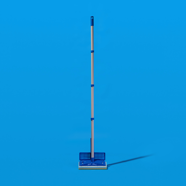 Natural Cellulose Squeeze Sponge Mop, 9" Wide Head w 4 pc threaded handle and 3 Replacement Heads