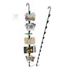 Lola Clip Strip black metal hanging photo strip, single pack with adhesive wall hook, holding postcards, Polaroids and ticket stubs