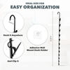 Lola Clip Strip black metal hanging organizer with arrow clips, durable metal construction, and smooth black finish