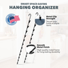 Lola Clip Strip black metal hanging organizer with durable metal clips and smooth black finish