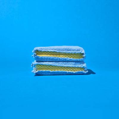 Nylon Net & Terry Sponge 2-Way Cleaning Pad