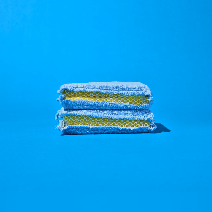 Nylon Net & Terry Sponge 2-Way Cleaning Pad